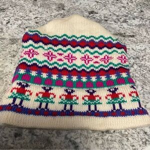 Vintage 90s Whistler Blackcomb Fairy Isle Print Toque